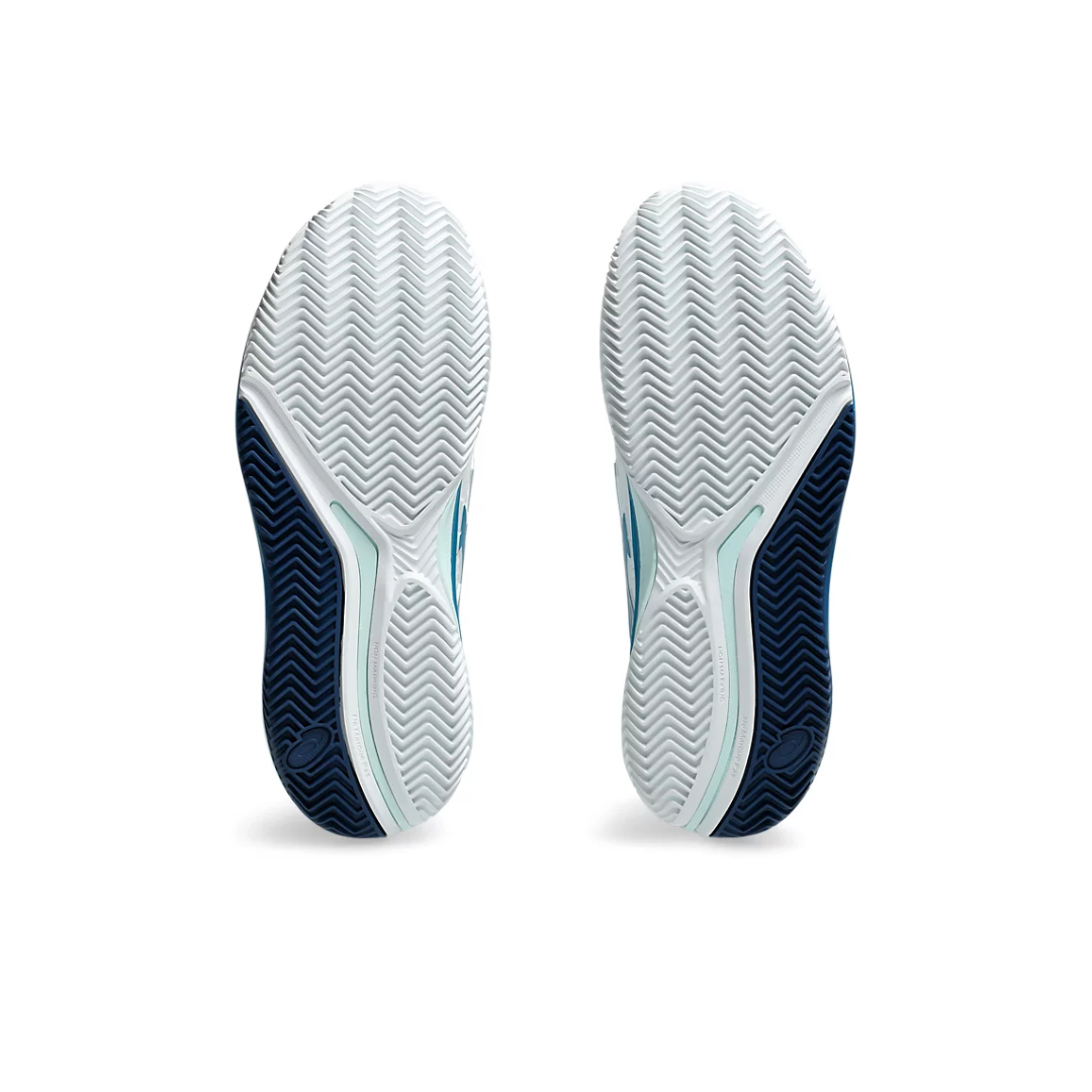 Gel-Resolution 9 Clay Women White/Teal Blue