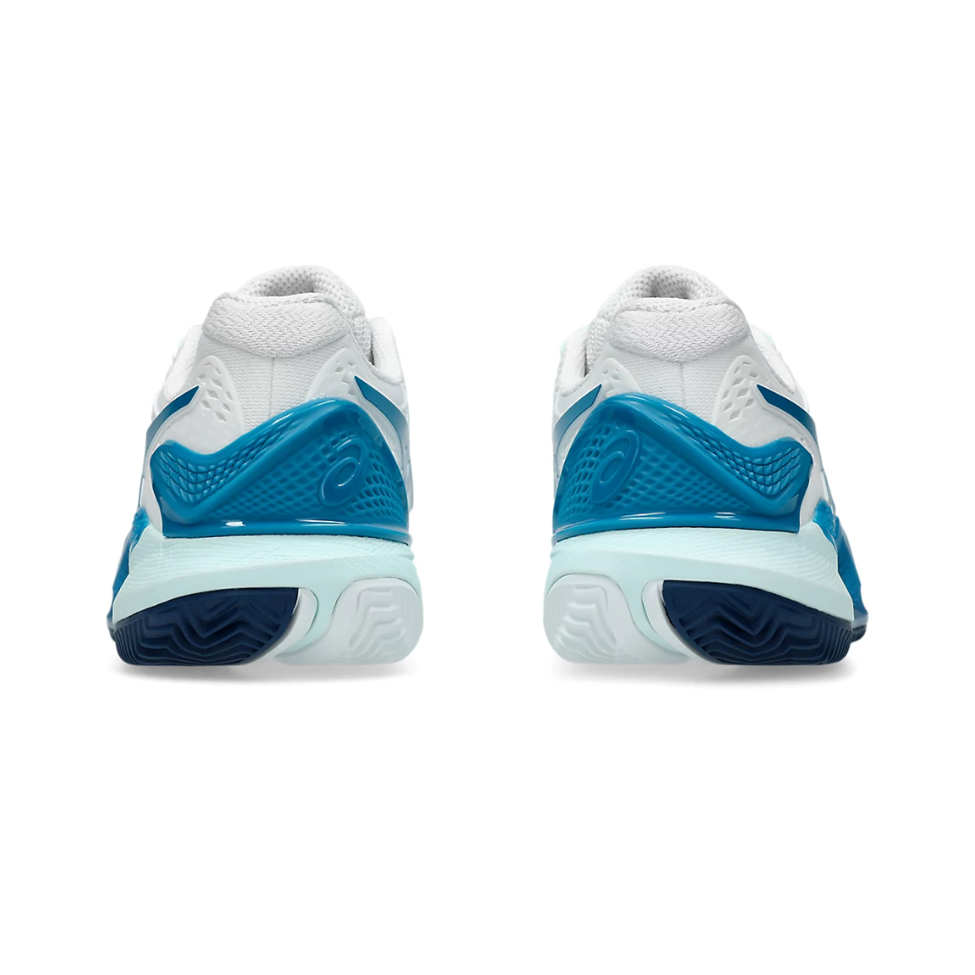 Gel-Resolution 9 Clay Women White/Teal Blue