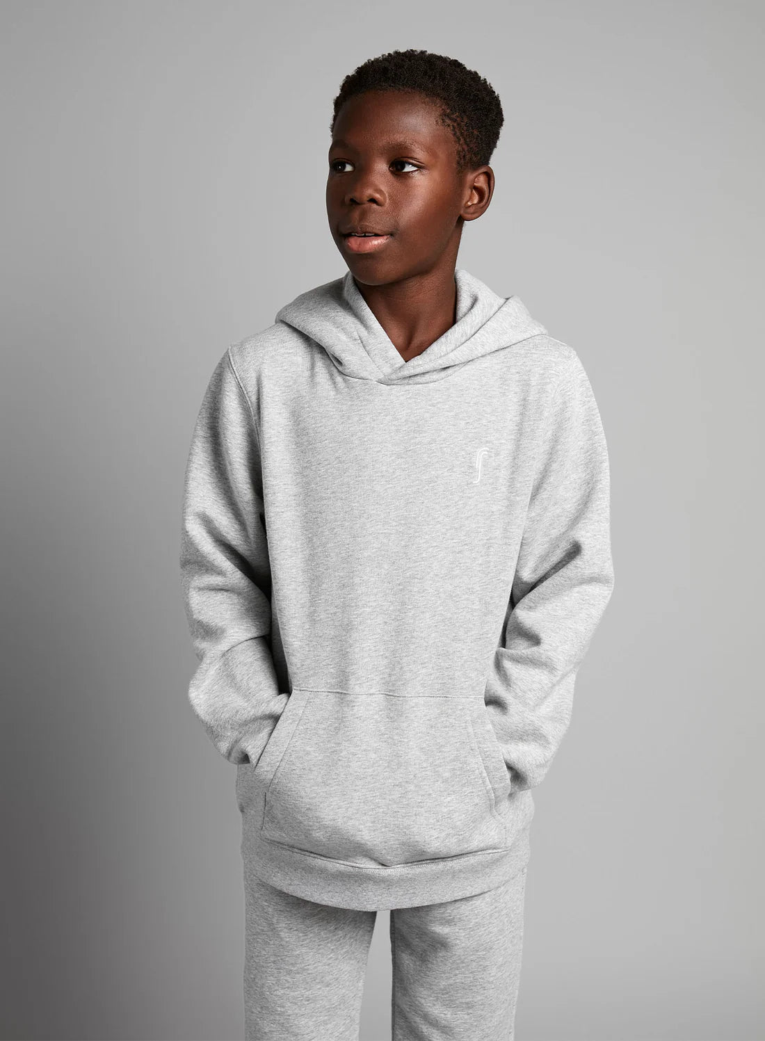 Junior Paris Hoodie - Grey Melange