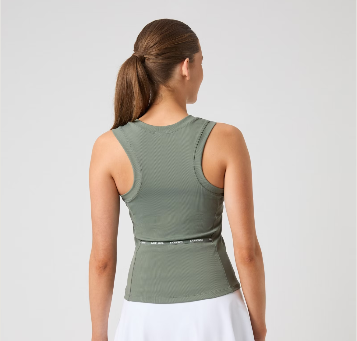 Ace Pocket Ribbed Tank Top Agave Green